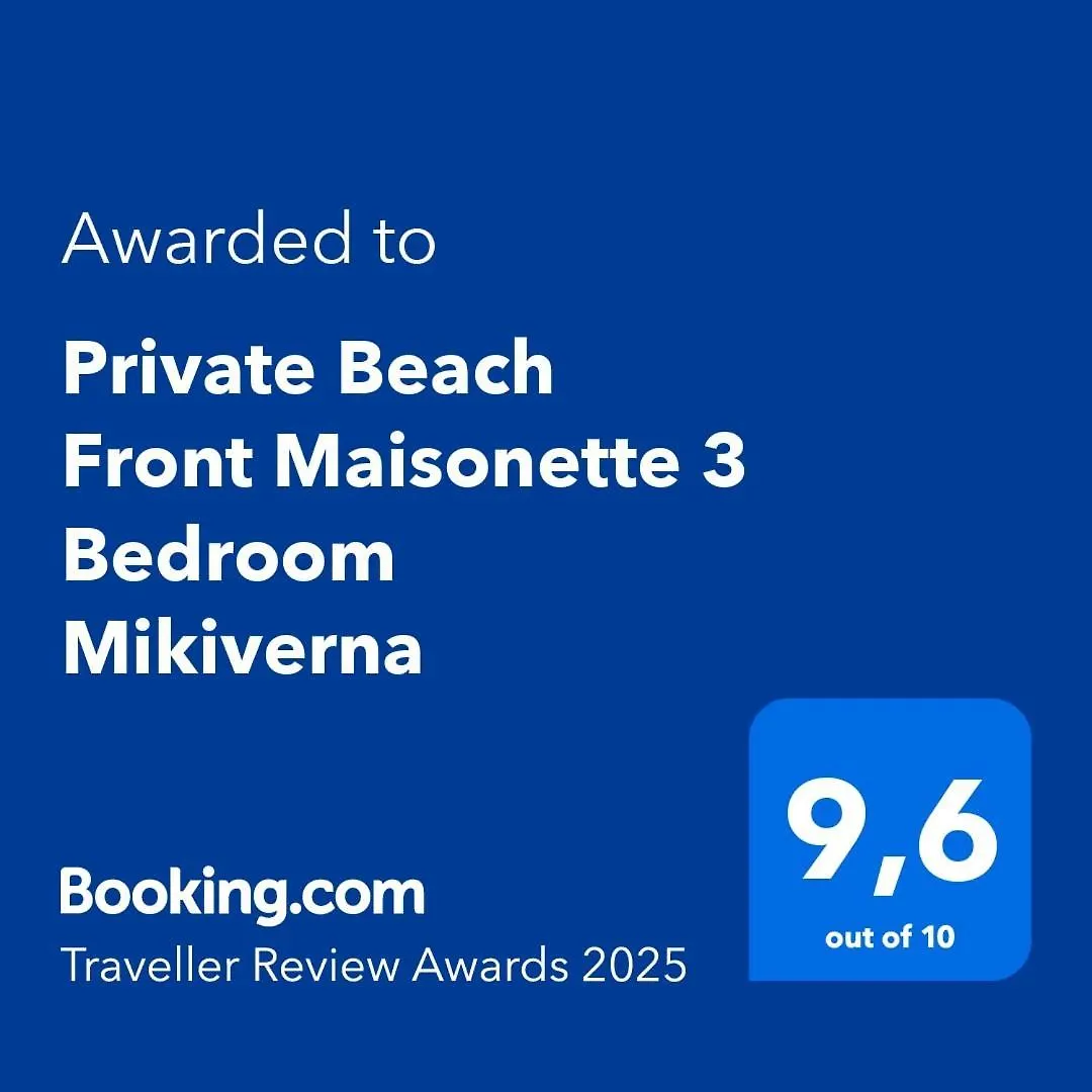 Private Beach Front Maisonette 3 Bedroom Mikiverna Kalyves Polygyrou